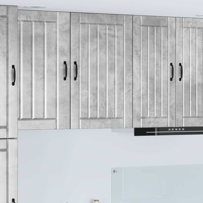 vidaXL - Wandkast - LUCCA - Betongrijs - 50 - x - 31 - x - 80 - cm - Bewerkt - hout