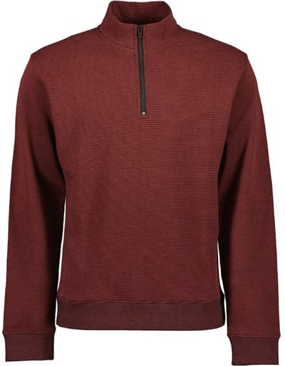 Blue Seven - Trui 370188 rood melange + korte rits - maat L