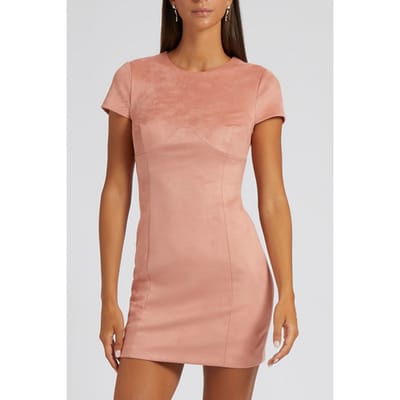 GUESS Marciano By  Ss Alma Dress Satin Rose Maat: 2 | Mini Jurken Outlet | Dames | Roze