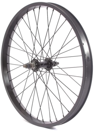 BMX Voorwiel Zwart Geanodiseerd 35 mm Breed 7005 Aluminium Velg 36 Gaten 10 mm