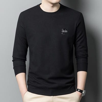 Lente T-shirt met lange mouwen Heren Onderhemd Top met ronde hals T-shirt Jong en middelbaar Casual Wafel T-shirt voor heren XXXXL