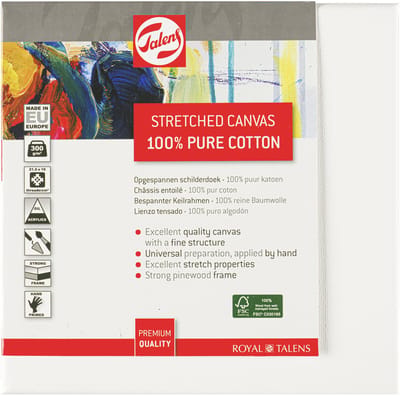 Talens spieraam wit 20x20cm - 100% katoenen doek - FSC mix