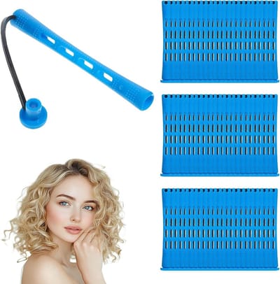 Permanente Krulspelden - Haarrollers - Krullen Maken - Hittevrij - 60 stuks - Blauw