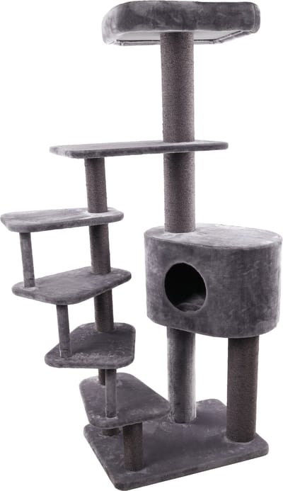 Flamingo Goro - Krabpaal Katten - Krabpaal Goro Grijs 122x69,5x198cm - 1st - 134360 - 1st