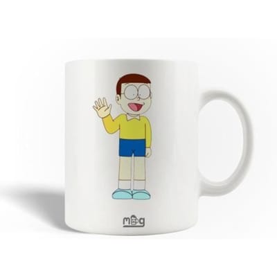 Mug en Céramique - MANIACASE - Nobita Nobi Manga - 30cl - Blanc - Compatible Lave-Vaisselle