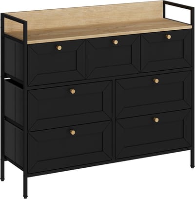 Vicco Belaro Ladekast – 98 x 85 cm met 7 laden Zwart