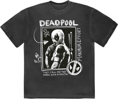 Marvel Deadpool - Merc With A Mouth Max Effort Heren T-shirt - S - Zwart