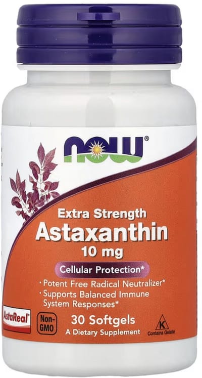NOW Foods Astaxanthine 10 mg – 30 Softgels | Extra sterke Astaxanthin Supplement | Dietary Supplement