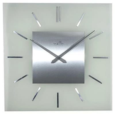 Transparante Vierkante Radio Geregelde Wandklok 40cm