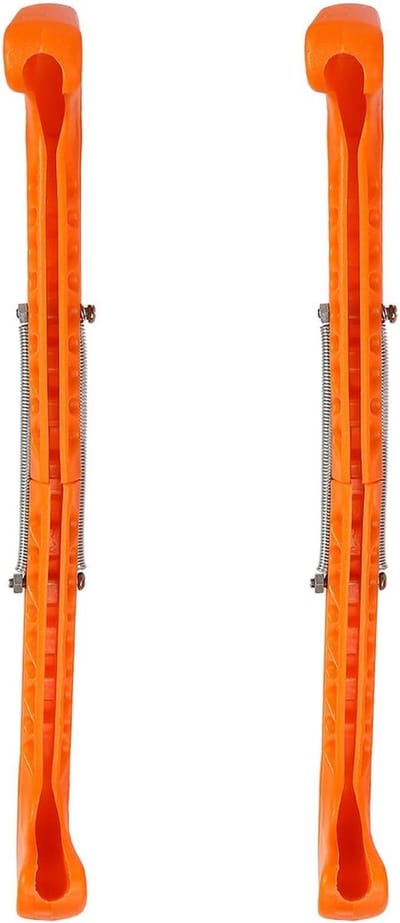 Schaatsbeschermers - Schaatsbladenhoezen - Bescherming Bladen - Verstelbare Veer - 32 x 8 x 5 cm - Oranje