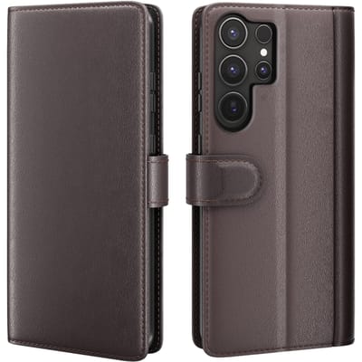 Amorus Samsung Galaxy S26 Ultra Luxe Lederen Bookcase Bruin