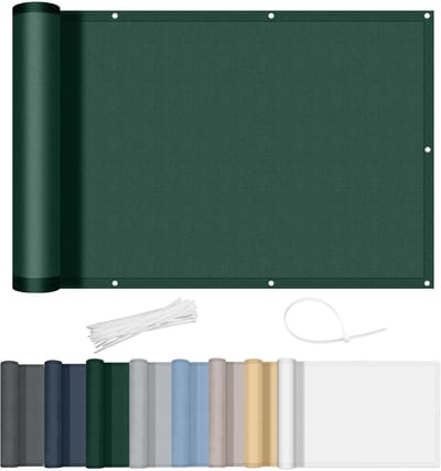 Dailygoods - Dailygoody - Balkonscherm - Privacybescherming - Waterdicht - Groen - Windscherm - UV-bescherming voor Balkon en Tuin - 100x600cm