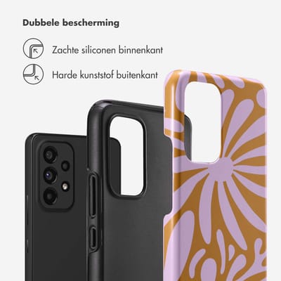 Selencia Hoesje - Geschikt voor Samsung Galaxy A53 - Backcover - Modern Bloom Pink