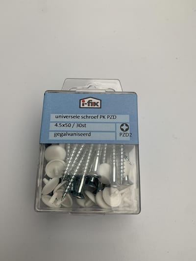 Universele schroef pk pzd 4.5x50mm 30 stuks gegalvaniseerd