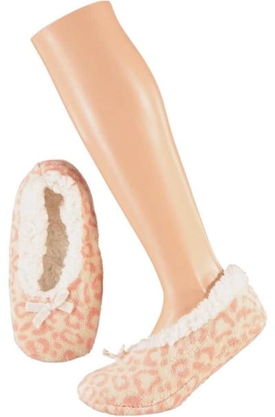 Apollo Ballerina pantoffels/sloffen dierenprint - kinderen - luipaard - roze - maat 31-33