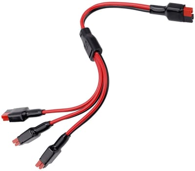 3-in-1 Y-Splitter Kabel 12AWG voor Draagbare Zonne-Generatoren - Praktische Accessoires voor Energieoplossingen en Anderson Compatibiliteit