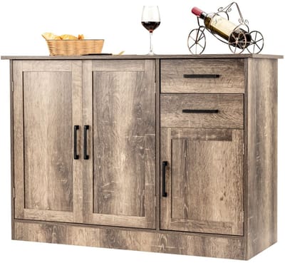 Halkast - Halmeubel - Opbergkast - Halkastje - Moderne stijl - Houtlook