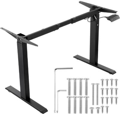 VEVOR Elektrisch In Hoogte Verstelbaar Bureau Frame - Zit Sta Tafelframe 70 Tot 117 Cm - Breedte 95 Tot 158 Cm - Zwart - Ergonomisch DIY Onderstel Voor Thuis En Kantoor