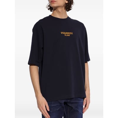 Dsquared2 t-shirt blauw man logo milan