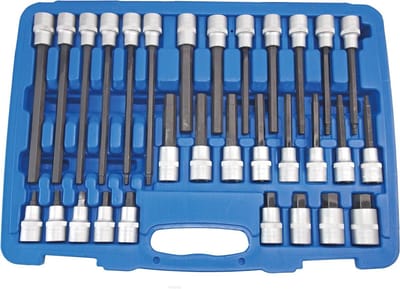 Schroevendraaierset - Bitset Dopsleutel - Nauwkeurig Werk - 30 Delig - 1/2 Inch - Zilver