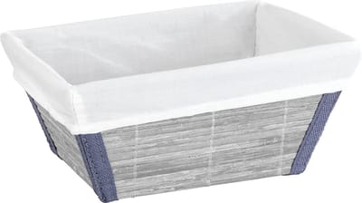 WENKO 21626100 Opbergmand Bamboo, grijs, medium