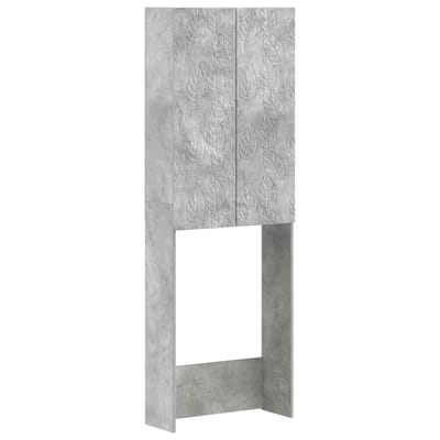 vidaXL - Toiletkast - DELFT - Betongrijs - 66 - x - 25,5 - x - 190 - cm - Bewerkt - hout