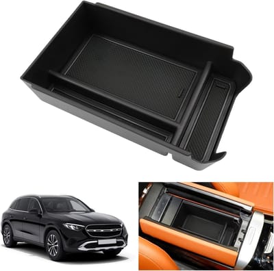 Opslagdoos voor Middenconsole Mercedes-Benz GLC X254 (2023-2025) - Armsteun Organizer, Accessoires en Tray voor Auto (Zwart)