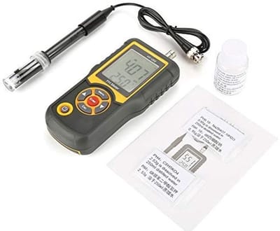 Digital PH Meter 0.05pH - High Precision Water Quality Tester - PH mV Tester Temperature Meter 0~14PH met Zwarte Case voor Waterbronnen - Scholen - Laboratoria - Apotheek
