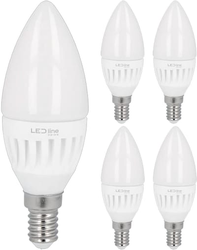 LED line PRIME LED Kaarslamp C37 E14 - 5W (vervangt 60W) - 700lm - Ø37mm - 230V - Energiezuinig - 5 stuks