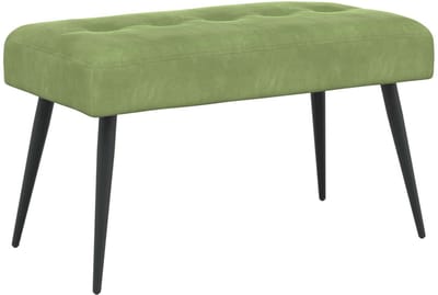 vidaXL - Bank - met - knopen - tufting - Lichtgroen - 80 - x - 40 - x - 46 - cm - fluweel