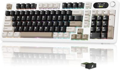 Draadloos Mechanisch Toetsenbord met LED Scherm | RGB Gaming Toetsenbord - Tri-Mode BT/2.4G/Usb-C