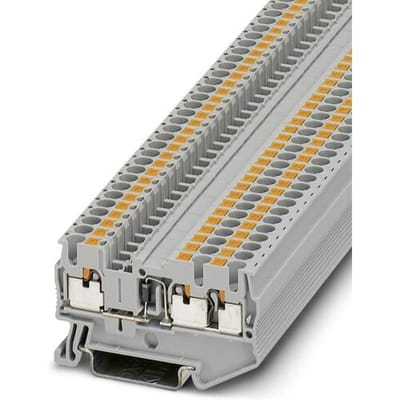 Phoenix Contact 3210240 Doorgangsserieklem 5.2 mm Snelaansluiting Grijs 50 stuk(s)