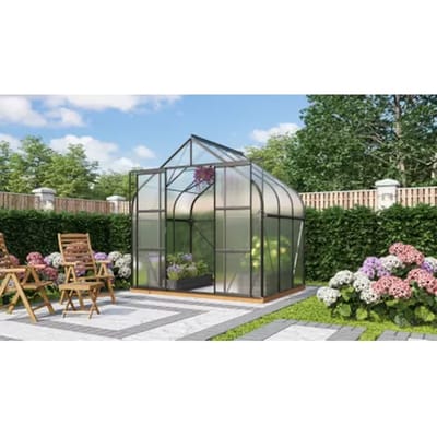 Vitavia Tuinkas Kit Diana 5000 - Polycarbonaat - 4mm - 195x263,5x15,5cm - Zwart