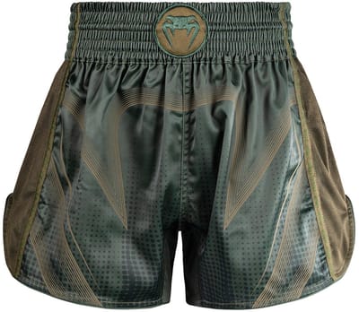 Venum Stealth Muay Thai Shorts Khaki/Donkergroen – Premium Kickboks Shorts - S