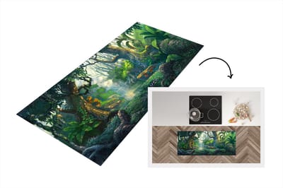Keukenloper - Loper keuken - Bos - Schilderij - Kleuren - 120x50 cm - Keukenloper vinyl