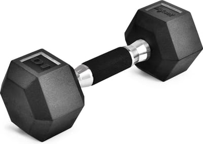 Dumbbells Rubber Grip - 45 kg - Hex