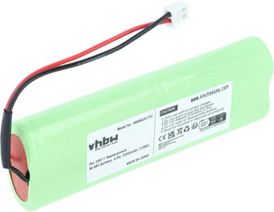 Reserveaccu - Vervangende batterij - Zaklamp opladen - Hoge capaciteit - 2500mAh 4.8V - Zwart