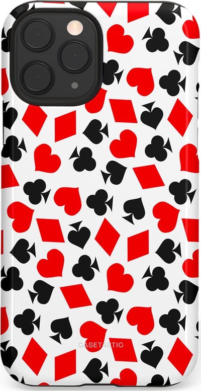 Casetastic Hoesje Geschikt voor Apple iPhone 11 Pro - Stijlvolle Beschermende Duo-layer Case - Harten spel
