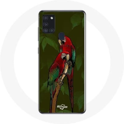 Samsung Galaxy A21S Hoesje Pionus Parrot Rood rood