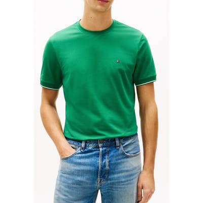 Tommy Hilfiger Performance Tipped T-shirt Nouveau Green Größe: XS | Basic T-Shirts Outlet | Herren | Grün