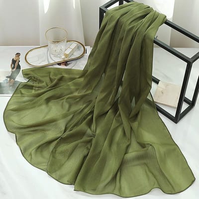 170x70cm Zijden Sjaal Sjaal Effen Zuidoost-Aziatische Hoofddoek Grote Reissjaal Veelzijdige Gestructureerde Chiffon Sjaal Wrap Poncho Hijabs 170x70cm black