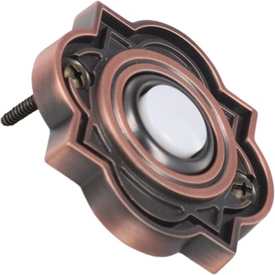 Deurbel Drukknop - Belknop Metaal - Toegang Verlenen - Ingebouwde LED - 6 x 6 x 2 cm - Brons
