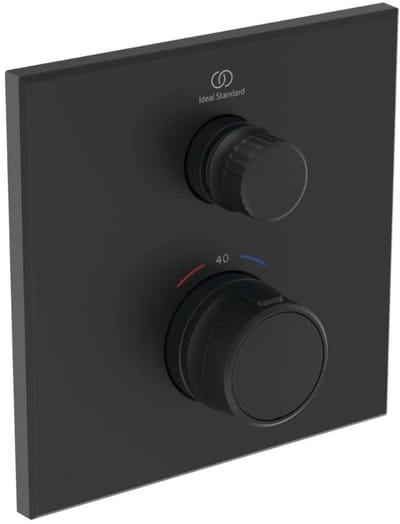 Ideal Standard CeraTherm Navigo - Thermostatische inbouw douchekraan, zijdeglans zwart A7301XG