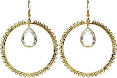 Behave - Ronde oorhangers met druppelsteen - Klassiek voor feestlook
