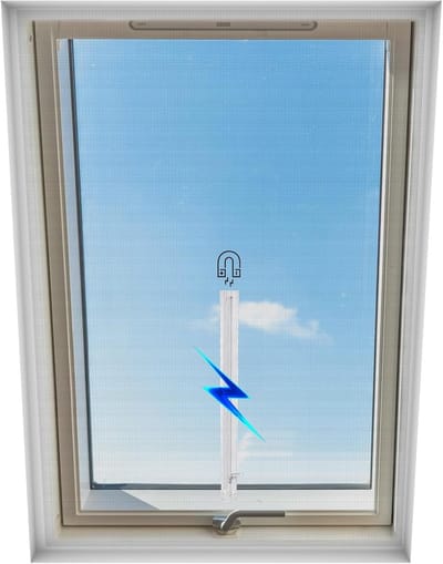 Insectenwerend Hor voor Dakramen met Magnetische Toegang en Rits - 100 x 130 cm, Ideaal voor Muggenscreen en Ventilatie