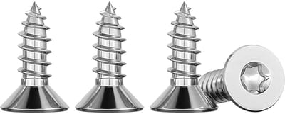 RVS Torx Wood Screws - 50 Stuks - M5 x 10 Zelftappende Schroeven voor Gipsplaten, Volledige Draad, Verzinkte Kop, TX25