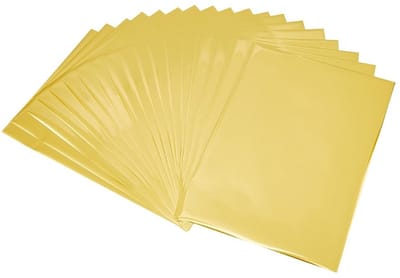 Dailygoody - Reactief papier - Transferpapier - Perfect voor DIY - A4 formaat - Gouden folie - 50 vellen - Geschikt voor kaartdecoratie - Creatief pro
