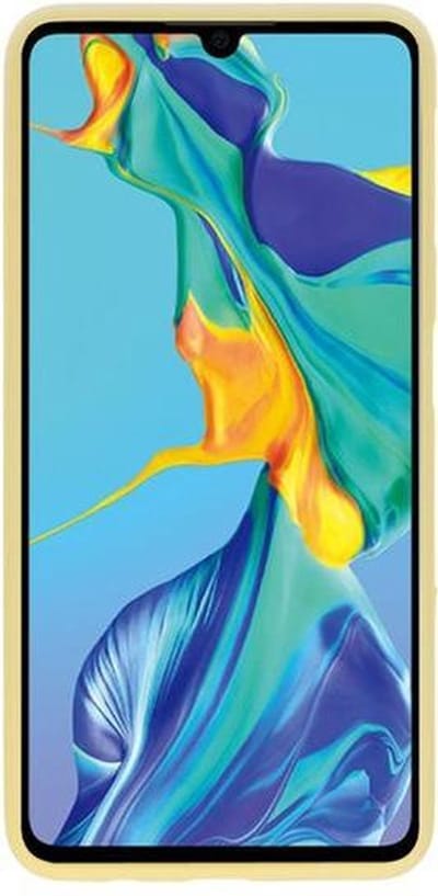 Bestcases Color Telefoonhoesje - Backcover Hoesje - Siliconen Case Back Cover voor Huawei P30 - Geel