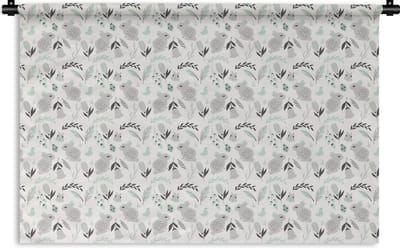 Wandkleed - Wanddoek - Konijnen - Patronen - Lente - 180x120 cm - Wandtapijt