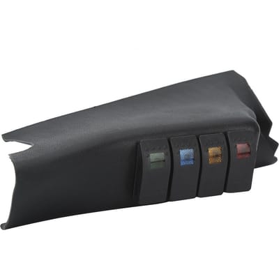 Panneau de commande combiné à interrupteurs à bascule A-Pillar Off-Road 4 bascules Compatible avec Jeep Wrangler JK 2011 2017 gray